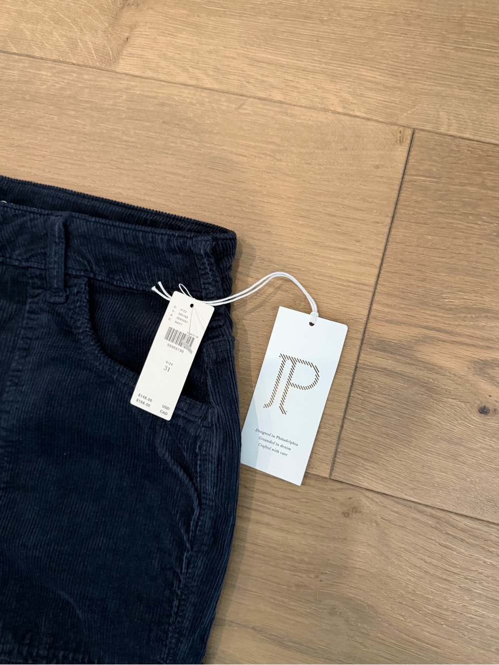 Anthropologie / Pilcro Navy Wide-Leg Corduroy Jeans - Picture 3 of 4